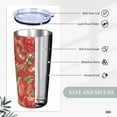 thumbnail image 6 of Kll Strawberry Stainless Steel Vacuum Insulated Coffee Cup 20 Oz Insulated Travel Mug Water Cup With Leak-Proof Straw Lid & Flip Lid,1 Metal Straws,1 Cleaning Brush, 6 of 8