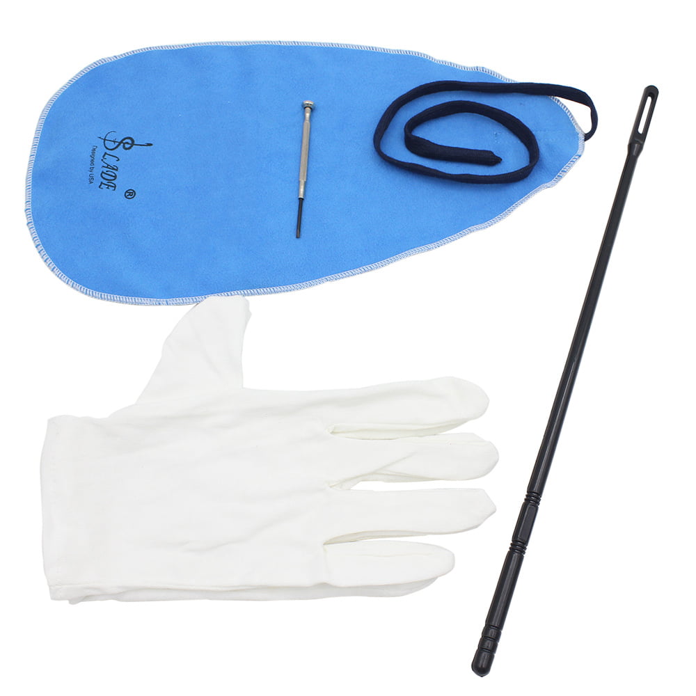 Flute Cleaning Kit Set with Cleaning Cloth Stick Screwdriver 