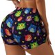 thumbnail image 1 of Balery Owls And Hearts Pantalones cortos de entrenamiento estampados para mujer, sin costuras, ajustados, para gimnasio, yoga, correr, deportes, ejercicio activo, fitness.-Small, 1 of 8