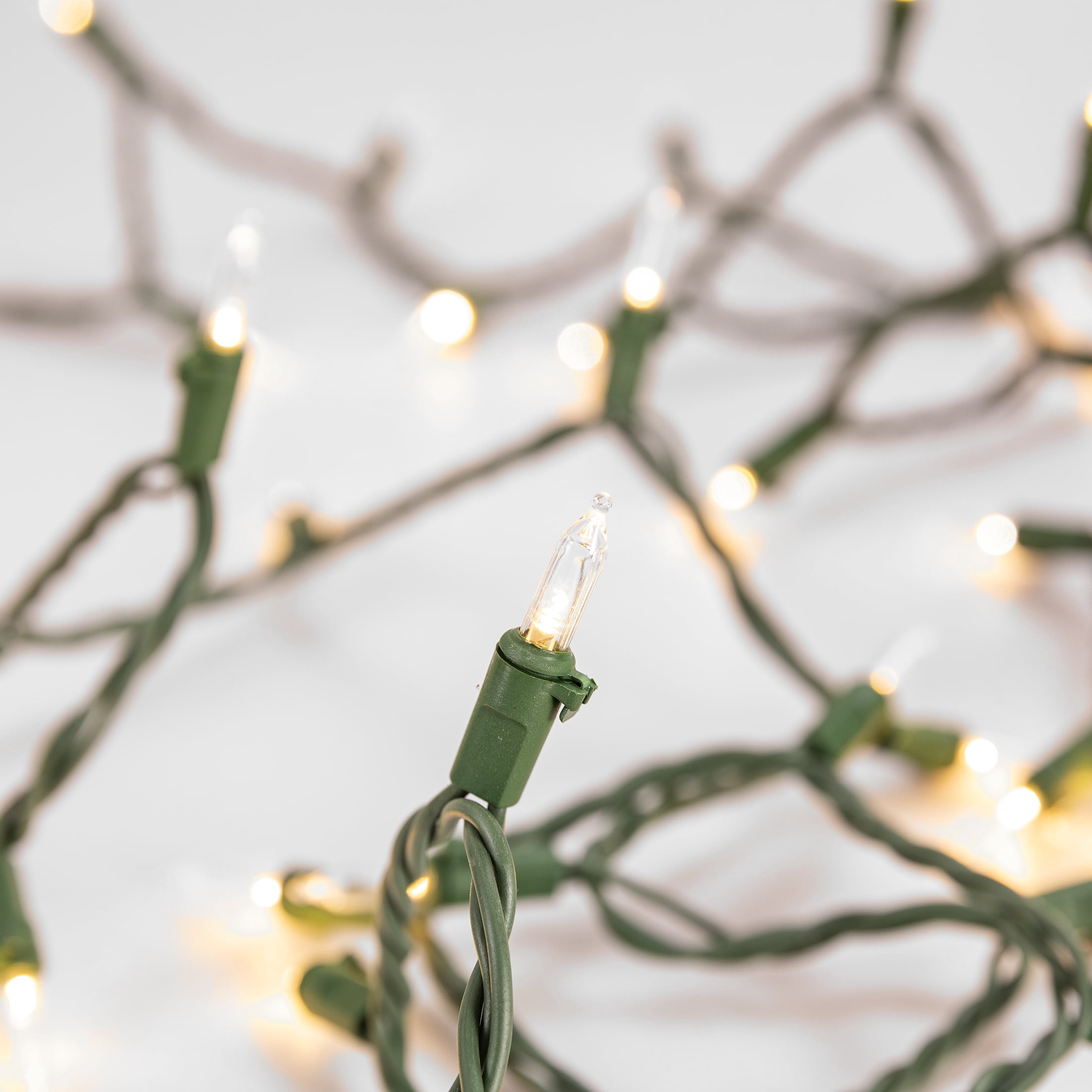 Indoor/Outdoor 50-Count LED Mini Christmas String Lights, Warm White, 10.2', by Holiday Time
