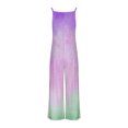 thumbnail image 5 of Lenpel Overalls for Women Loose Sleeveless Spaghetti Strap Tie Dye Wide Leg Jumpsuits Bib Casual Rompers with Pockets, 5 of 6
