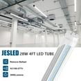 thumbnail image 5 of T8 4ft LED Tube Light Bulbs, Dual Row 28W 5000K, Dual-end Powered, ETL Listed, 8-Pack, 5 of 7