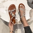thumbnail image 4 of Mepaouo Womens Flat Sandals Butterfly Slingback Footbed Sandal Open Toe Summer Beach Shoes Gold Size 8.5, 4 of 8
