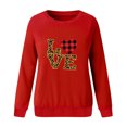 thumbnail image 3 of Valentine's Day Women's Print Long-Sleeved Sweatshirt Casual Blouse Pullover, 3 of 4