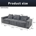 thumbnail image 3 of LiviNest Modular Sofa: Scroll Packed Compression Sofa Bed for Small Apartments - Free Combination Flannel Futon Couch with Pillows for Living Room & Bedroom, 3 of 6
