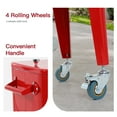 thumbnail image 4 of FDW 80 Quart Outdoor Cooler Cart Rolling Ice Cooler Ice Chest with Wheels Side Handles Bottle Opener Cap Catcher Portable Drink Cooler for Parties Poolside Patio BBQ Beach, Red, 4 of 8