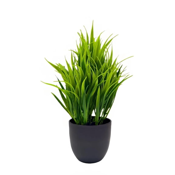 Partheme Small Fake Plant Flowerpot Artificial Plastic Eucalyptus Plant Wheat Grass Shrub Plant Indoor Desk Coffee Table Bathroom Bedroom Home Decoration, D