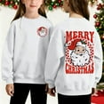 thumbnail image 1 of Sudadera sin capucha para niños, con estampado navideño, cuello redondo, manga larga, forro polar, para niños de talla mediana a grande, blusa de poliéster para niños., 1 of 8