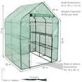 thumbnail image 5 of Sunnydaze 4.5' x 4.5' x 6.5' Outdoor Portable Walk-In Greenhouse with 4 Shelves, Green Cover, 5 of 13