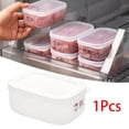 thumbnail image 3 of Contenedor de almacenamiento de alimentos frescos, organizador de nevera, contenedor de alimentos, a prueba de polvo, apilable con tapa para ensalada, Claro perfecl contenedor de almacenamiento, 3 of 8