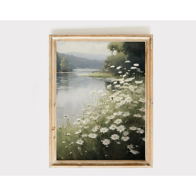 Vintage Countryside Wall Art Print Retro Rustic Spring Natural Views Canvas Painting Landscape Poster Picture Home Decor, size: 50*70 cm, unframed.,03