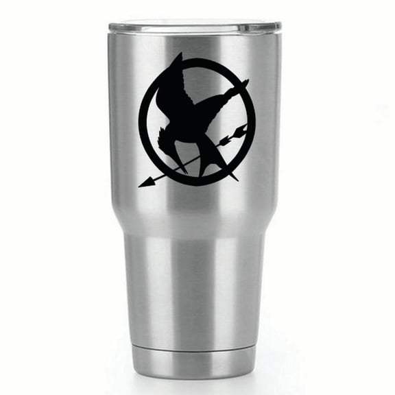 Hunger Games Fandom | Mocking Jay |Single Yeti Decal | 3-Inch Black Vinyl Decal