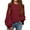 Burgundy, variant on Girl's Oversized Crewneck Long Sleeve Fall Sweaters Kids BatwingSlouchy Chunky Pullover Jumper 5-14 Years