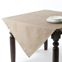 Fennco Styles Ellison Basket Weave, Faux Burlap Tablecloth