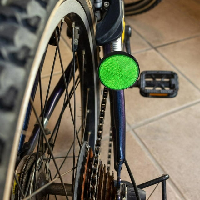 VERDANVERSE 4Pack Square Plastic Reflectors Nighttime Rides Low Light Conditions Bicycles Scooters 2.2x2.2x0.7in