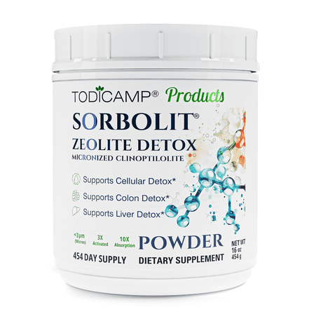 TODICAMP Zeolite Detox Cleanse 1 lb Zeolite Powder for Fast Full Body Detox, Liver Detox & Debloat