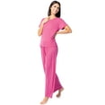 thumbnail image 2 of Fruit of the Loom Women's 360 Stretch Drop Shoulder Tee and Wide Leg Pajama Set, S-4X, 2 of 11