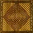 thumbnail image 1 of Ahgly Company Machine Washable Indoor Square Persian Yellow Traditional Area Rugs, 4' Square, 1 of 4
