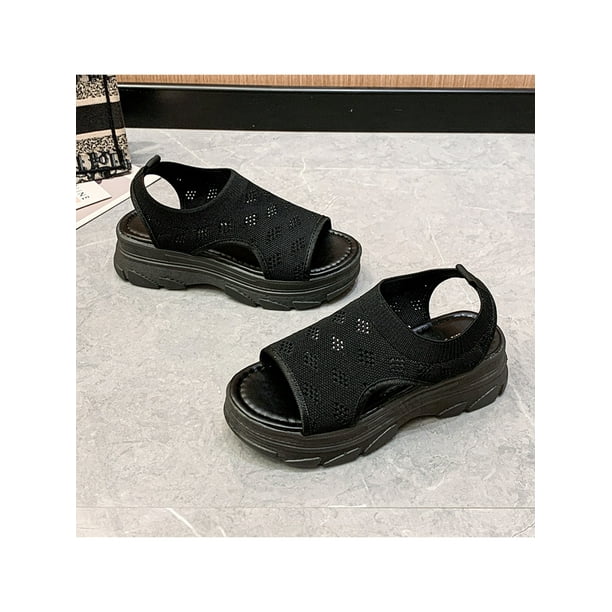 LUXUR Womens Sport Sandal Summer Platform Sandals Peep Toe Casual