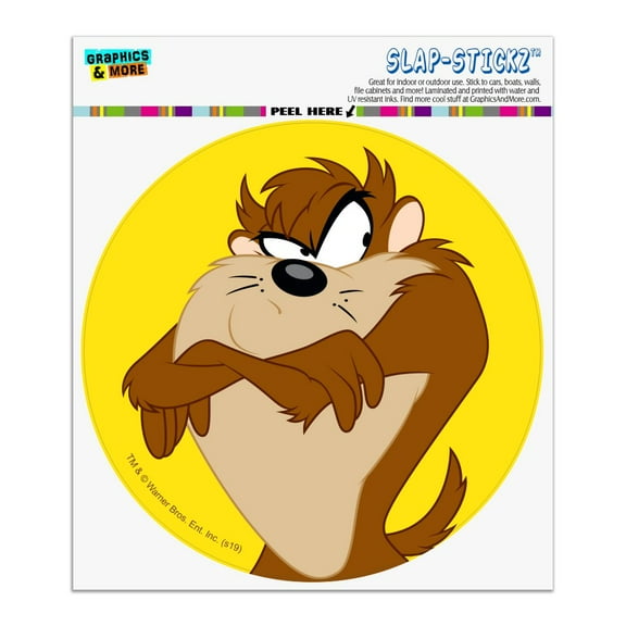 Looney Tunes Taz Automotive Car Window Locker Circle Bumper Sticker