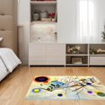thumbnail image 4 of LaModaHome Non-Slip Rug Pop Art Inspired Geometric Figures Rug Washable Mat Child Stain Resistant Living Room Kitchen Carpet - Size: 6,6X2,6ft(200X80cm), 4 of 5