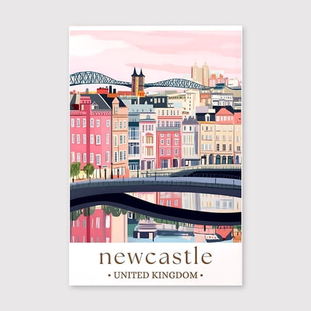 Newcastle UK Wall Art Coastal England Travel Print Historic Castle Canvas United Kingdom Canvas European Cityscape Decor Newcastle UK Wall Art Coastal England Travel Print Historic Castle Canvas United Kingdom Canvas European Cityscape Decor