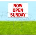 thumbnail image 1 of Now Open Sunday (18" x 24") Yard Sign, Includes Metal Step Stake, 1 of 6