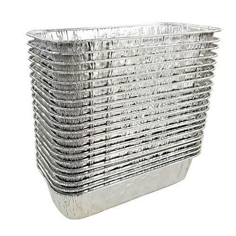 Plasticpro [3 lb 25 Pack Disposable Loaf Pans Aluminum Tin Foil Meal Prep Bakeware - Cookware Perfect for Baking Cakes, Bread, Meatloaf, Lasagna 3