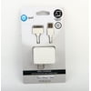 onn. 2.1A Wall Charger Combo White