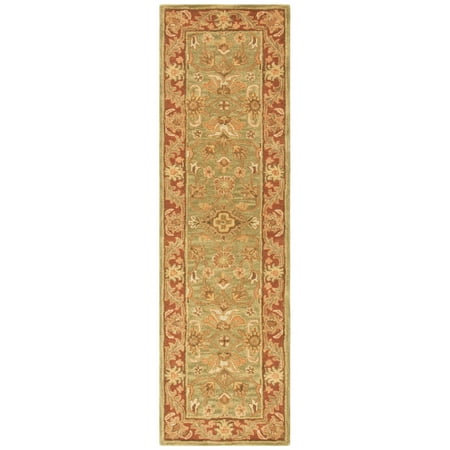 Safavieh SAFAVIEH Golden Jaipur GJ250A Handmade Green / Rust Rug SAFAVIEH Golden Jaipur GJ250A Handmade Green / Rust Rug Update your home or office with this handmade traditional Golden Jaipur Persian design rug. An intricate Oriental design and a dense  thick pile highlight this handmade rug. Premium wool is used with a luster wash finish to give it a soft silky finish to ensure this is one of the most luxurious rugs available. Rug has an approximate thickness of 0.5 inches. For over 100 years  SAFAVIEH has set the standard for finely crafted rugs and home furnishings. From coveted fresh and trendy designs to timeless heirloom-quality pieces  expressing your unique personal style has never been easier. Begin your rug  furniture  lighting  outdoor  and home decor search and discover over 100 000 SAFAVIEH products today.