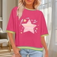 thumbnail image 2 of WRKEKC Short Sleeve Shirts for Women, Summer T-Shirts for Women, Women's Summer Casual Comfortable Printed Round Neck Short Sleeve Tops, 2 of 7