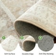 thumbnail image 5 of Newburos Area Rug 8'x10', Non-Slip Machine Washable Rugs for Living Room Bedroom, Low Pile Soft Vintage Print Pattern Indoor Carpet, Cream, 5 of 11