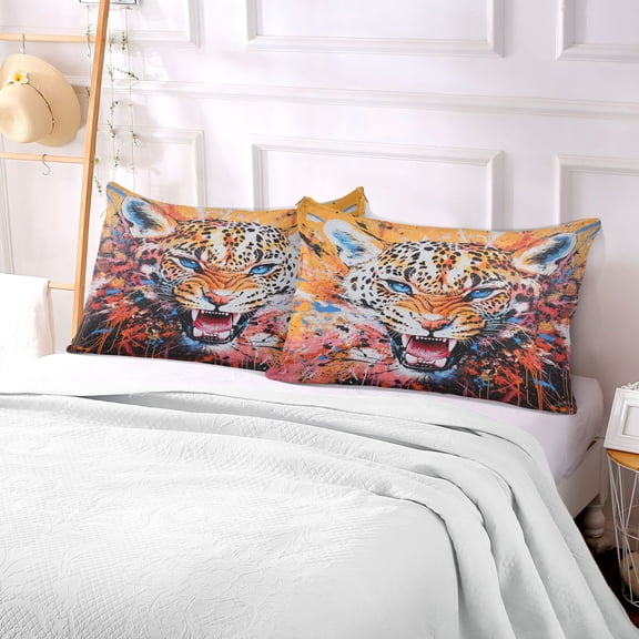 Pillow Case Plush Pillow Colorful Roar Case standard size/King size/Queen size Bed Pillow Pillowcases
