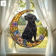 thumbnail image 4 of Labrador Retriever Acrylic Window Hanging, Crescent Moon Suncatcher, Floral Dog Decor, Pet Lover Gift, Moon Ornament, Home Decoration, 4 of 4