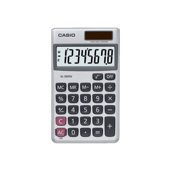 Casio Wallet Solar Calculator with 8-Digit Display