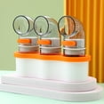 thumbnail image 2 of 2PCS Quantitative Salt Shaker with Holder Each Press 0.5g Clear Seasoning Bottle - D, 2 of 2