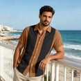 thumbnail image 6 of Bbyeadc Mens Short Sleeve Shirts Button Down Shirts Casual Beach Summer Shirts Wrinkle Free Vacation Shirts,Ginger(XXXXL), 6 of 6