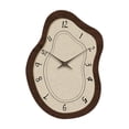 thumbnail image 1 of Reloj de pared fácil de leer, silencioso, creativo, de madera, reloj de pared silencioso para la escuela, baño, hogar, sala de estar, decoración Estilo B, 1 of 9