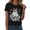Black, variant on Gunia Halloween Womens T Shirts Cotton Ghost Graphic Print Short Sleeve Crew Neck Casual Holiday Tops Tee Shirts Army Green S-2Xl