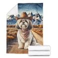thumbnail image 2 of Welcome Fall Western Cowboy Shih Tzu Enjoys Majestic Autumn Cozy Fleece Blanket Lion Dog Lover Gifts Warm Soft Throw Blanket - 01007, 2 of 5