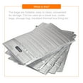 thumbnail image 3 of Uxcell Reusable Thermal Insulation Bags,16x12in Insulation Aluminum Foil Pearl Cotton Bag 5Pcs, 3 of 5