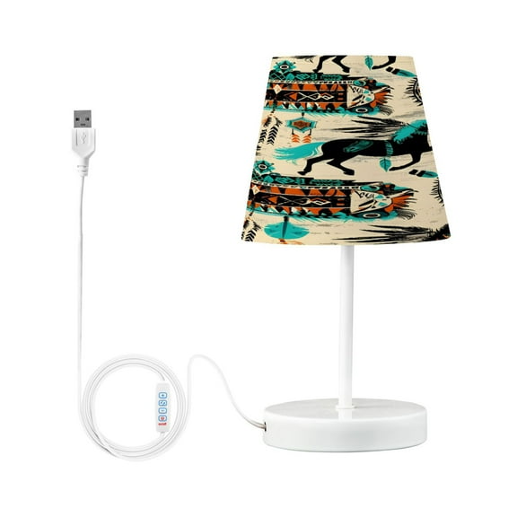 Indian Horse Desk Lamp LED Table Nightstand Lamps with 3 Color Temperatures for Home Bedroom Living Room Decor 6x11
