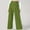 Army Green, variant on Kyusrd Wide Leg Pants For Women Elastic High Waisted Pleated Side Pocket Waffle Knit Palazzo Trousers Casual Solid Color Loose Work Business Ruffled Slacks Pants