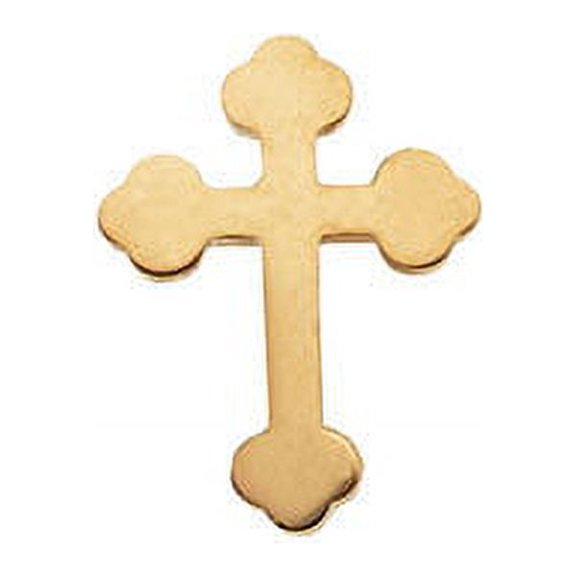 FB Jewels 14K Yellow Gold 11.00X08.00 mm Polished Cross Lapel Pin