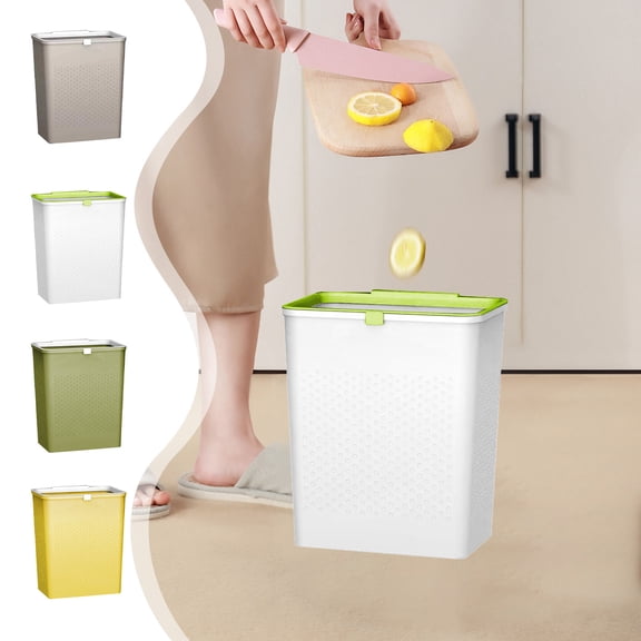 Kitchen Trash Can, Step-On Garbage Can with Lid, Tall Kitchen & Bathroom Trash Can, Small Office Waste Bin, Gray - Xuniizn