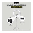 thumbnail image 4 of Koah SOL SPHERE 19in 55W Ring Light Kit with Carrying Bag and Smartphone Holder skin color, 4 of 7