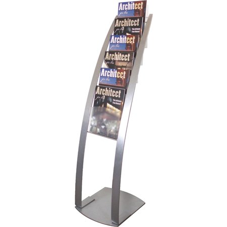 UPC: 0079916026510 | Deflect-o 6-Compartment Contemporary Literature Floor Stand (BaseUPC 0007991602648) Color Black