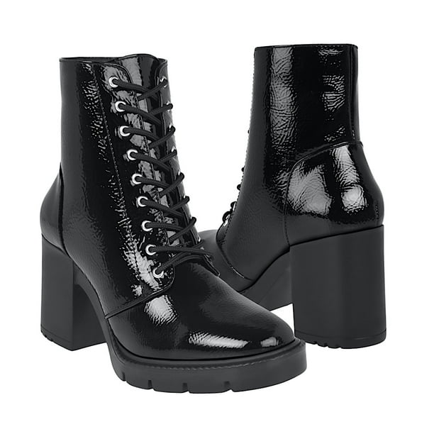 BOTINES DAMA STYLO 148-03 CHAROL NEGRO