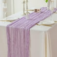 thumbnail image 5 of Purple Cheesecloth Table Runner 10ft Long, Lightweight Voile Fabric for Wedding Decor Boho Party Easter Spring Summer Tabletop, Lavender, 5 of 6