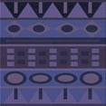 thumbnail image 1 of Ahgly Company Indoor Square Patterned Slate Blue Area Rugs, 4' Square, 1 of 6